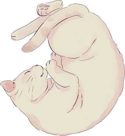 90s Anime White Cat